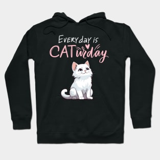 Everyday Is Caturday Quote For Cat Lovers Hoodie